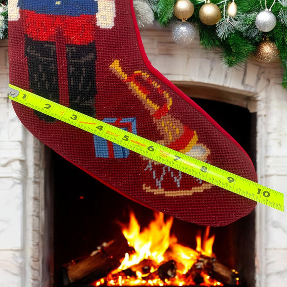 Vtg IMPERIAL ELEGANCE Wool Needlepoint Christmas Stocking Nutcracker 1991 *READ* - Picture 7 of 7